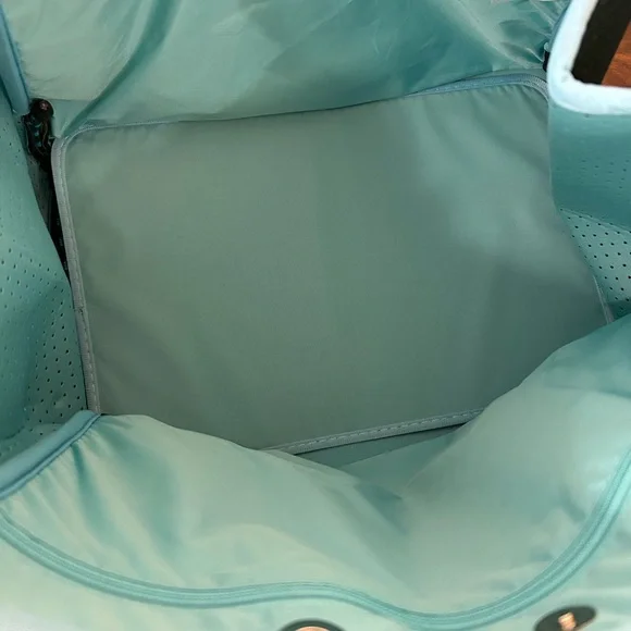 NEW Teal Fish Design Tote Bag Neoprene Large to X-Large summer beach pool resort - Picture 12 of 13